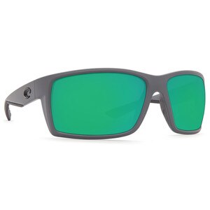 Costa Reefton Sunglasses Polarized in Matte Grey with Green Mirror 580P